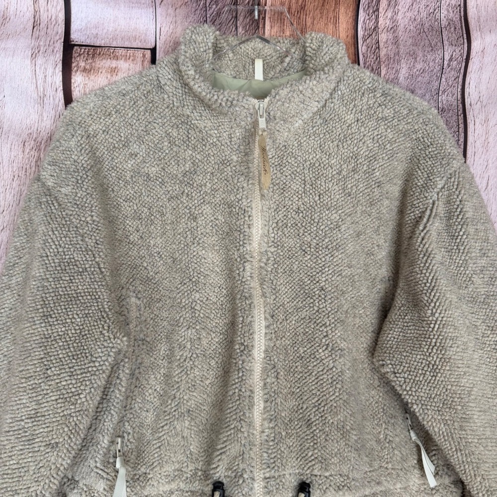 Woolrich Vintage Sherpa Fleece Jacket Vintage USA Made Full Zip Women's Large - Picture 3 of 9